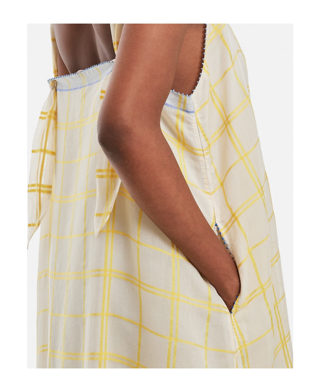 Péro Checkered Maxi Dress - Yellow