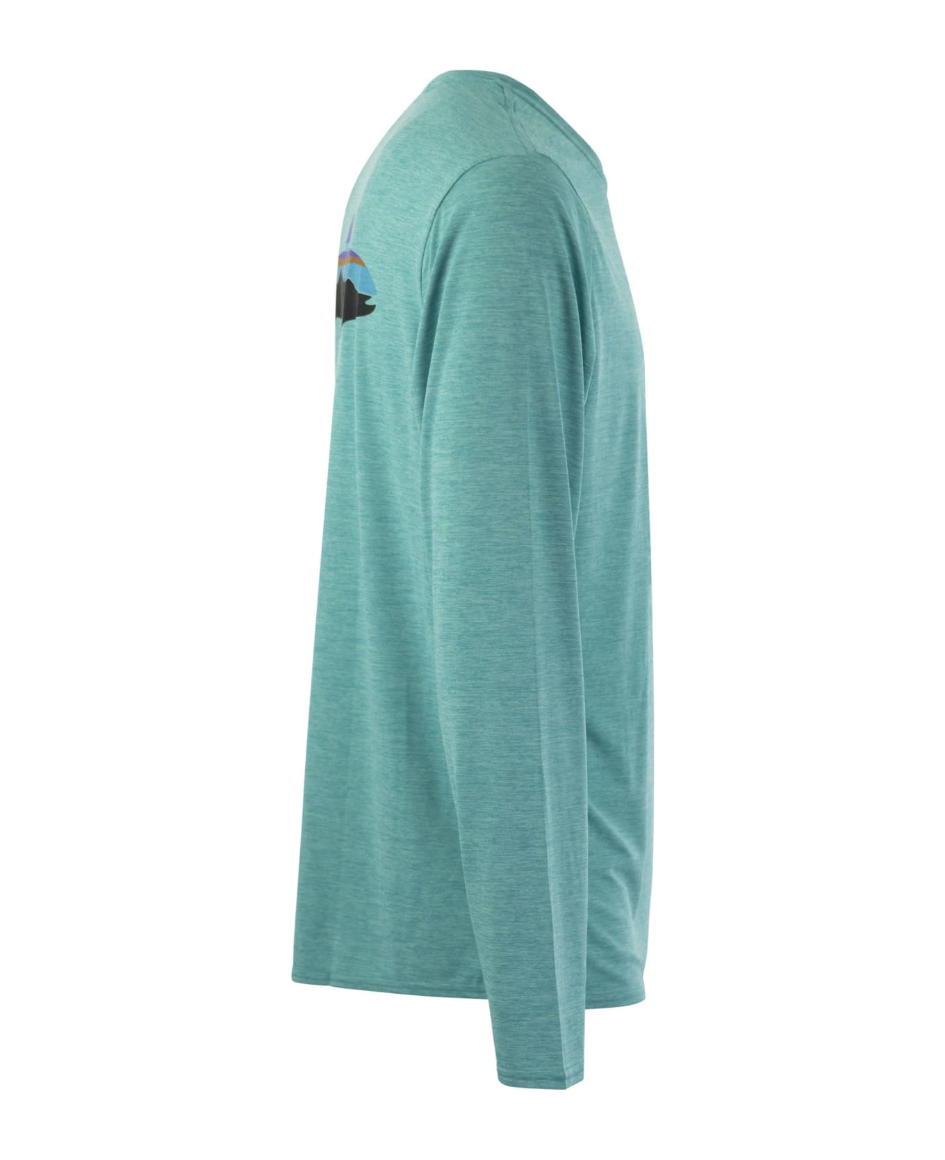 Patagonia Long-sleeved T-shirt With Logo - Water Green
