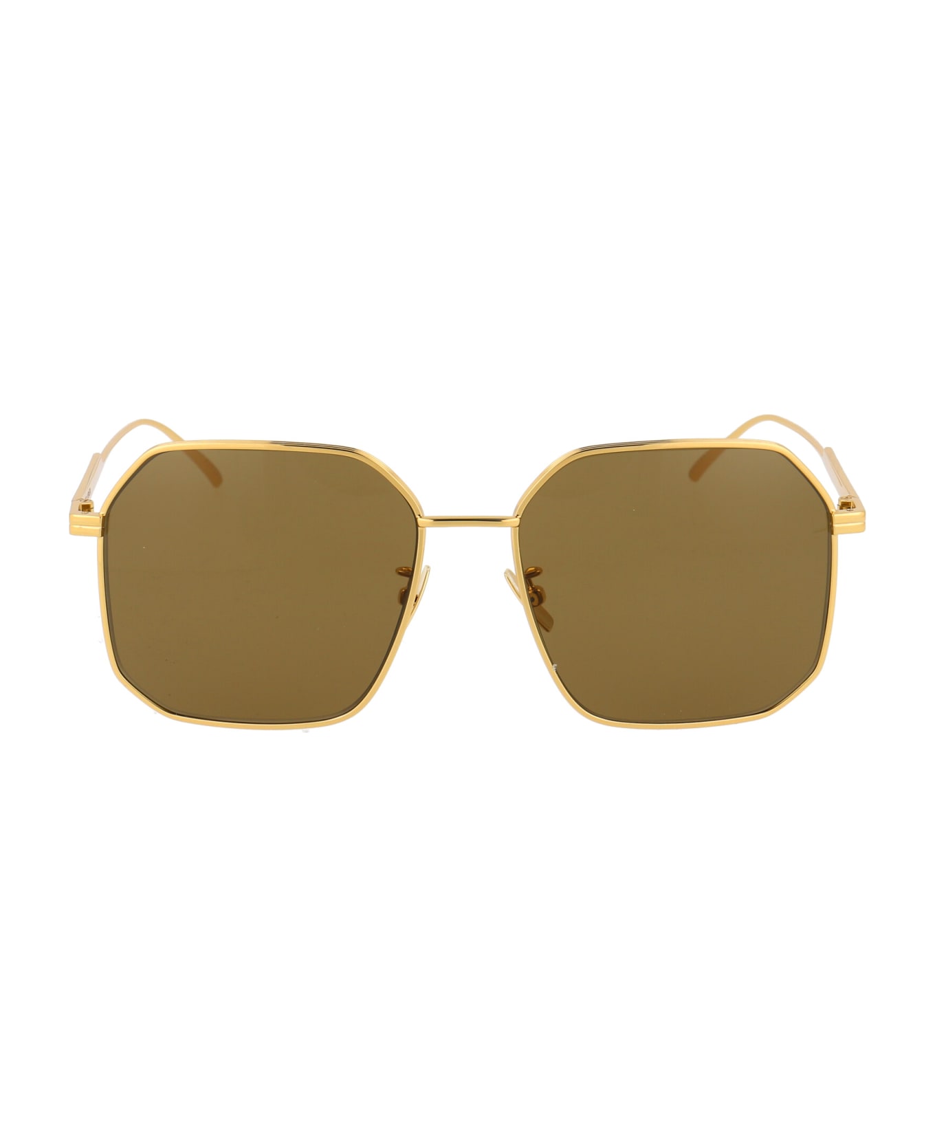Bottega Veneta Eyewear Bv1108sa Sunglasses - 002 GOLD GOLD BROWN サングラス