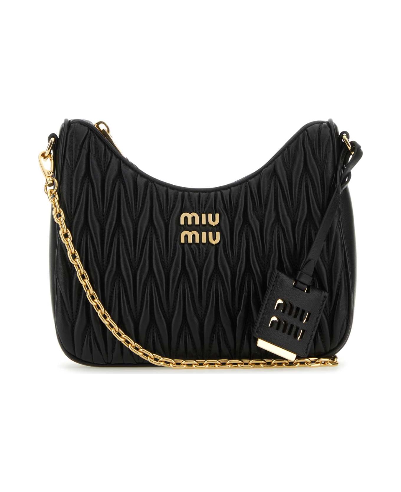 Miu Miu Black Leather Handbag - NERO