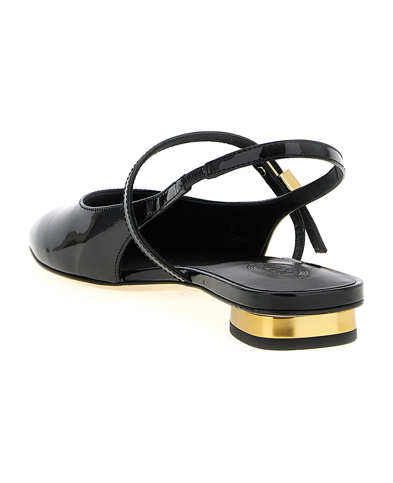 Tod's 'mary Jane' Patent Ballet Flats - Black  