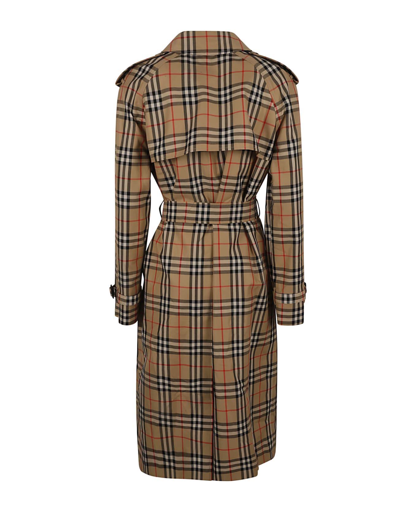 Burberry Check Belted Trench - Archive Beige レインコート