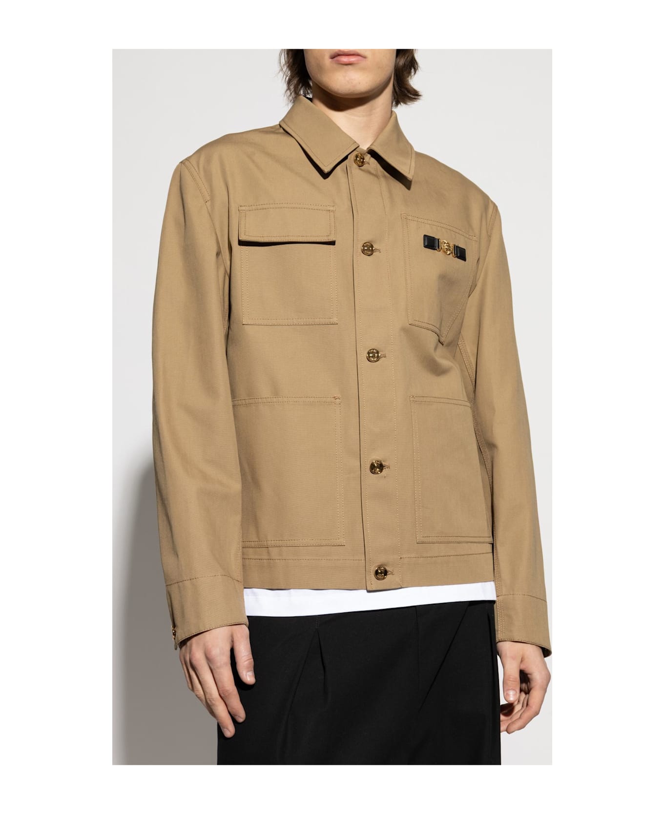 Versace Jacket With Appliqué - Dark sand