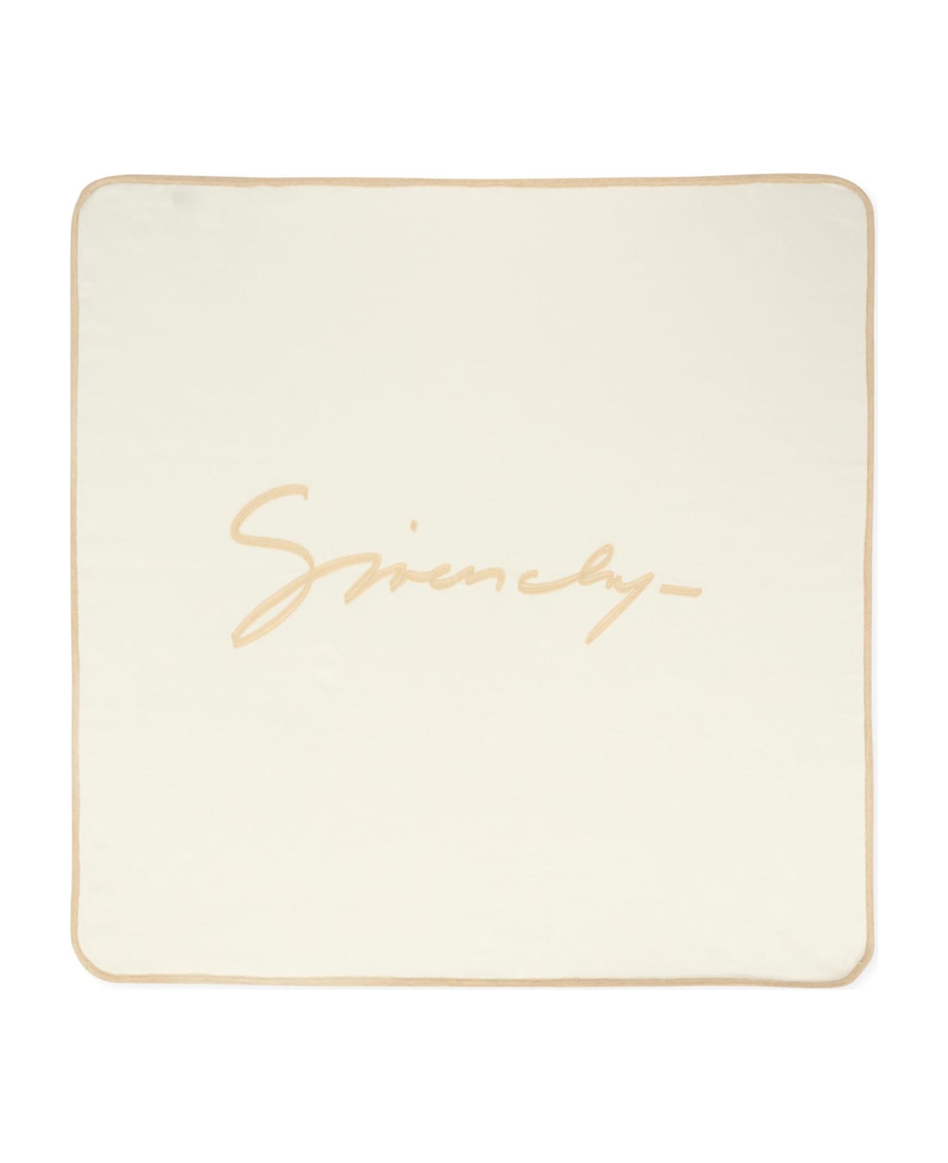 Givenchy Beige Blanket For Babykids With Logo - Beige
