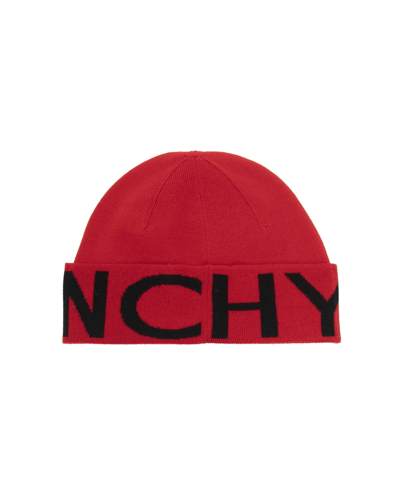 Givenchy Wool Logo Hat - Red