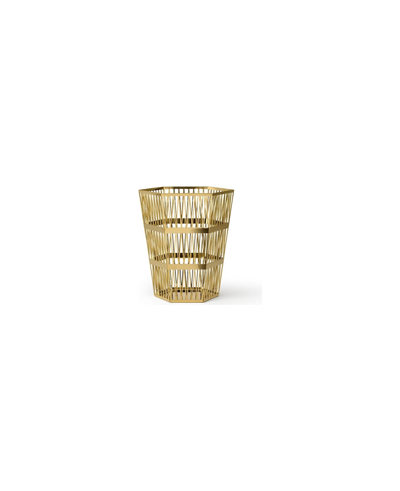 Ghidini 1961 Tip Top - Large Paper Basket Polished Gold - Polished gold インテリア雑貨