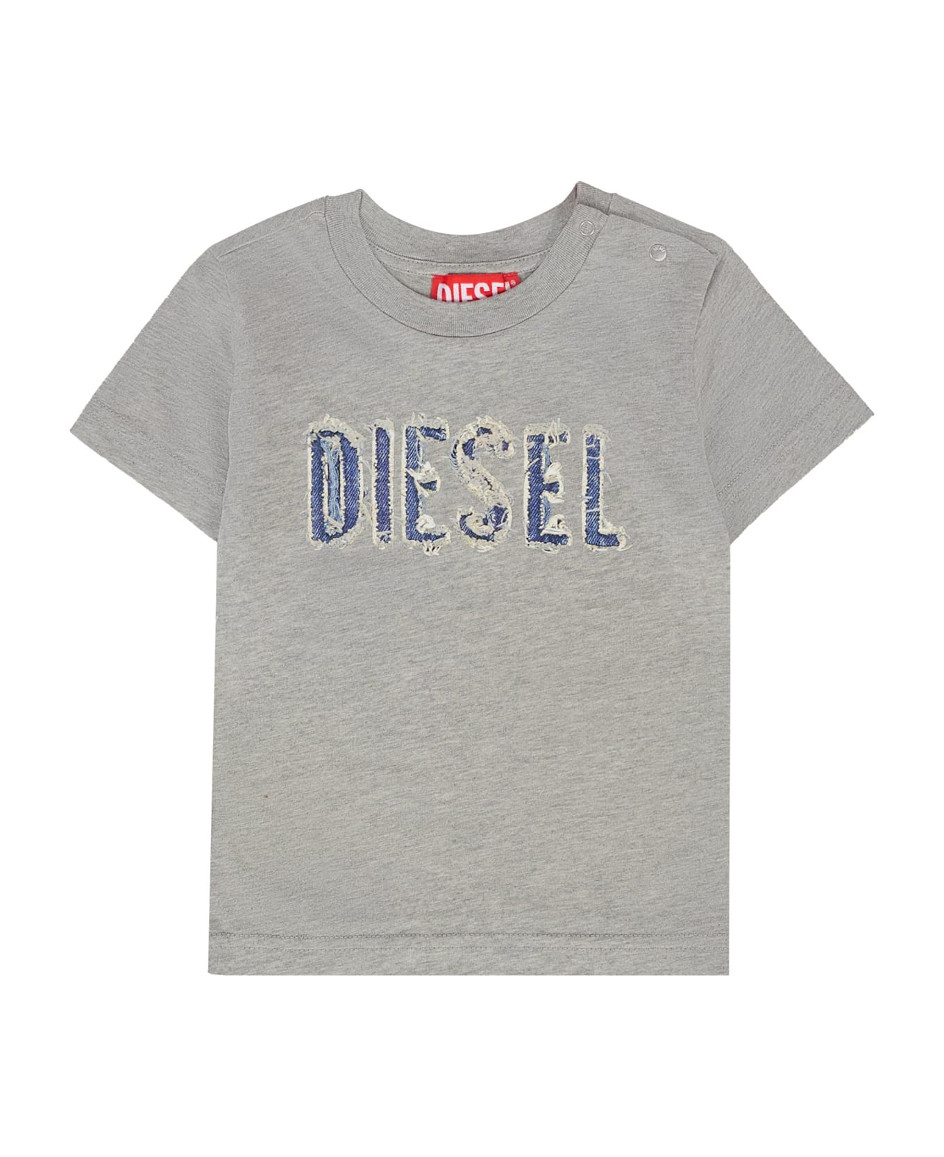 Diesel Grey T-shirt For Baby Boy With Logo - Grey
