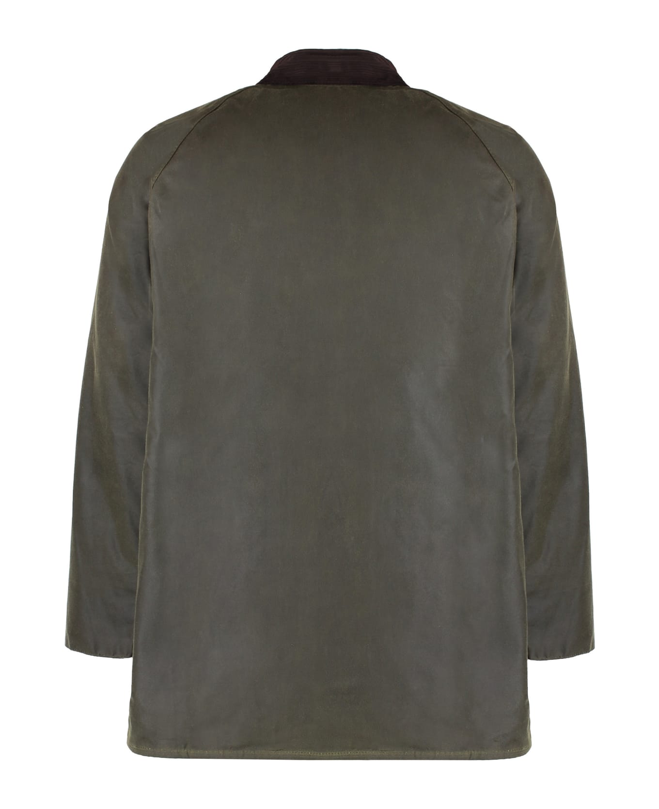 Barbour Beaufort Jacket In Coated Cotton - Verde