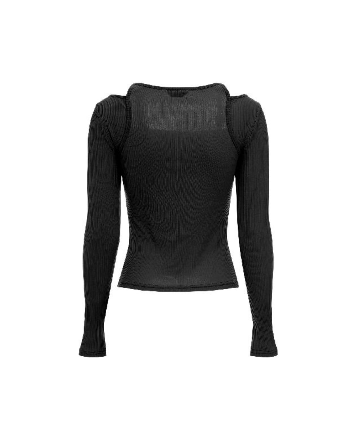 Just Cavalli Black Long Sleeves Top - Black