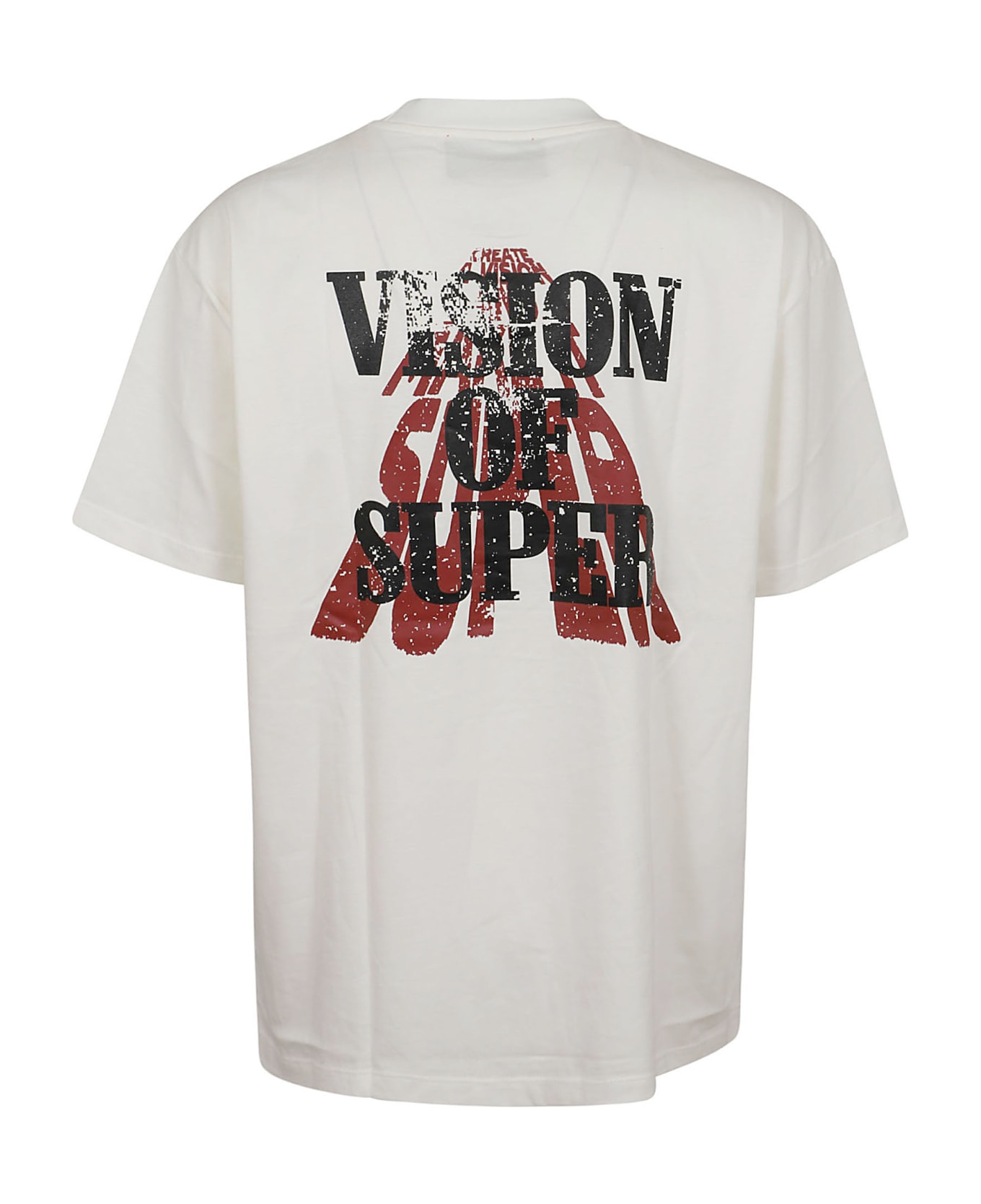 Vision of Super White T-shirt With 'vision Slogan' Print - White