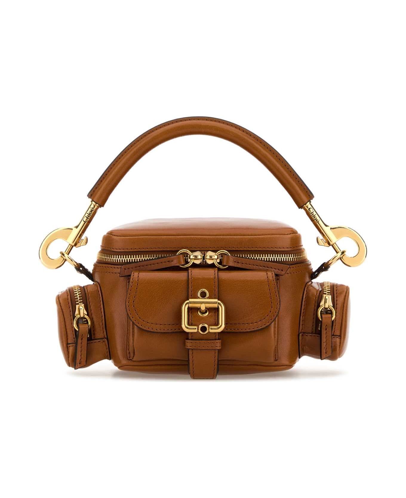 Chloé Brown Leather Small Camera Bag Handbag - CLAYBROWN