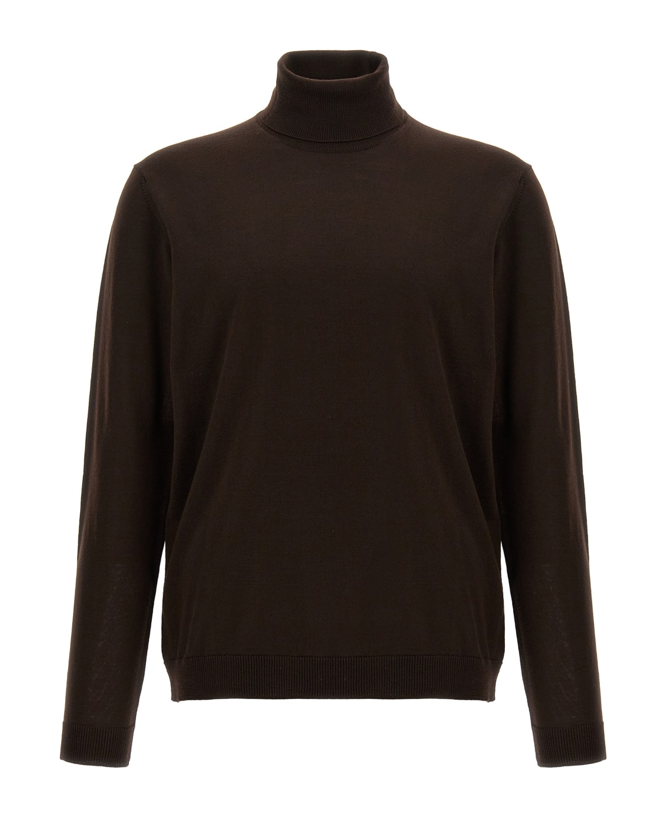 Roberto Collina Wool Turtleneck Sweater - Brown