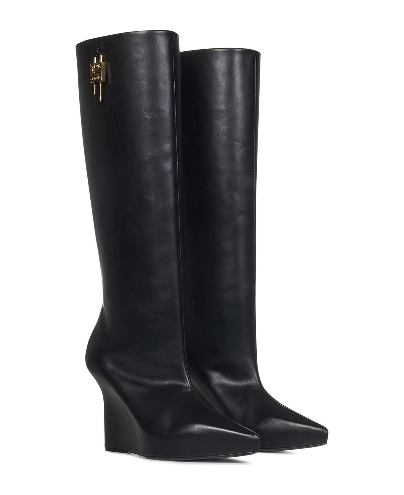 Givenchy G-lock Leather Boots - Black