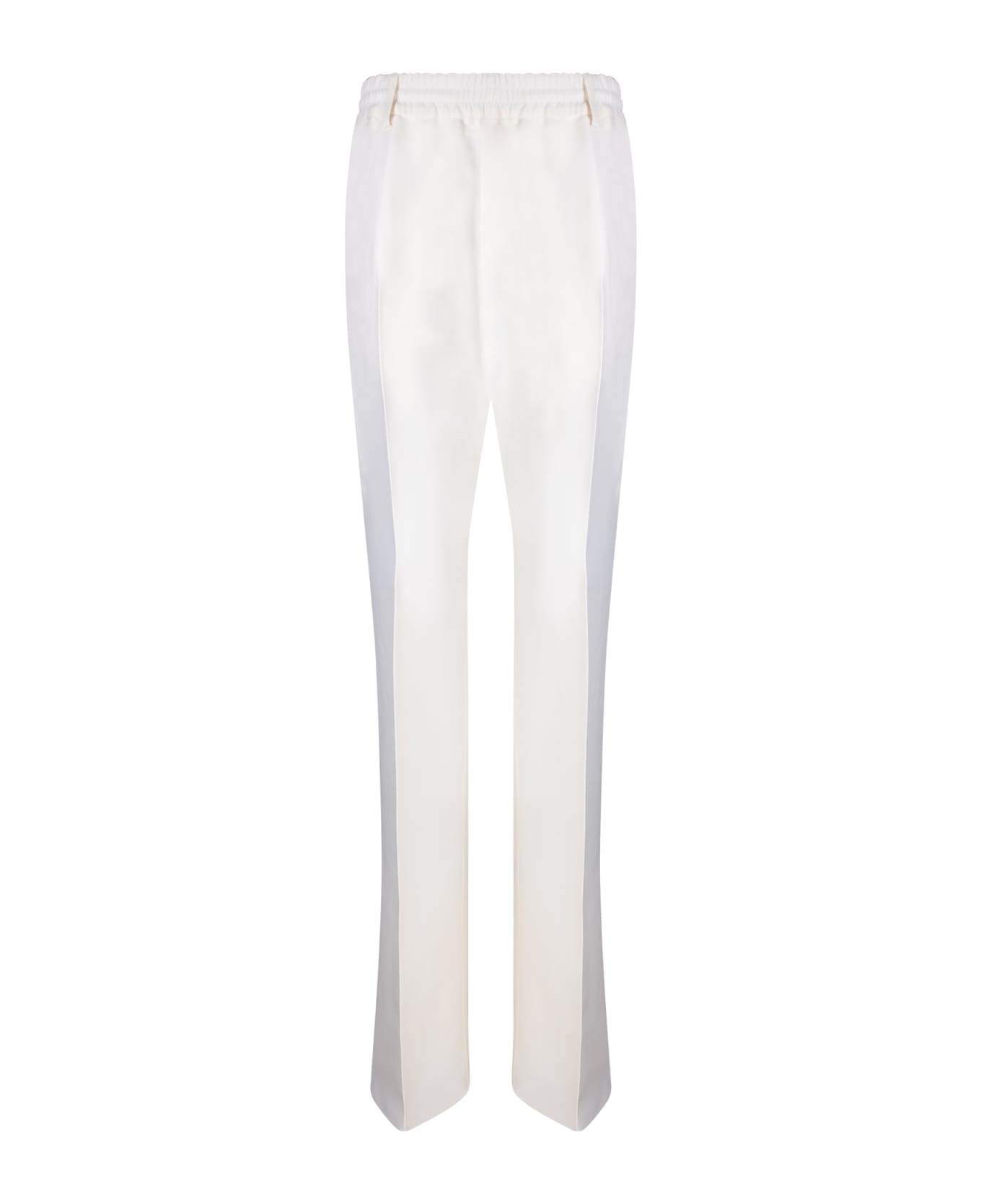 Burberry White Casual Trousers - White ボトムス