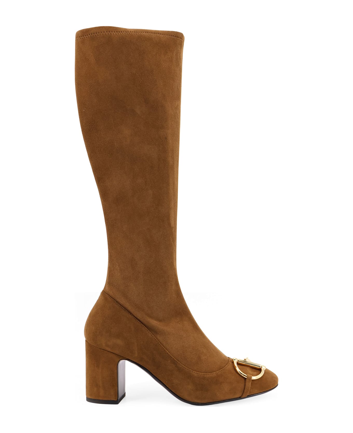 Gucci Suede Boots With Metal Horsebit - PEPPER BR/PEP.BR/P.B