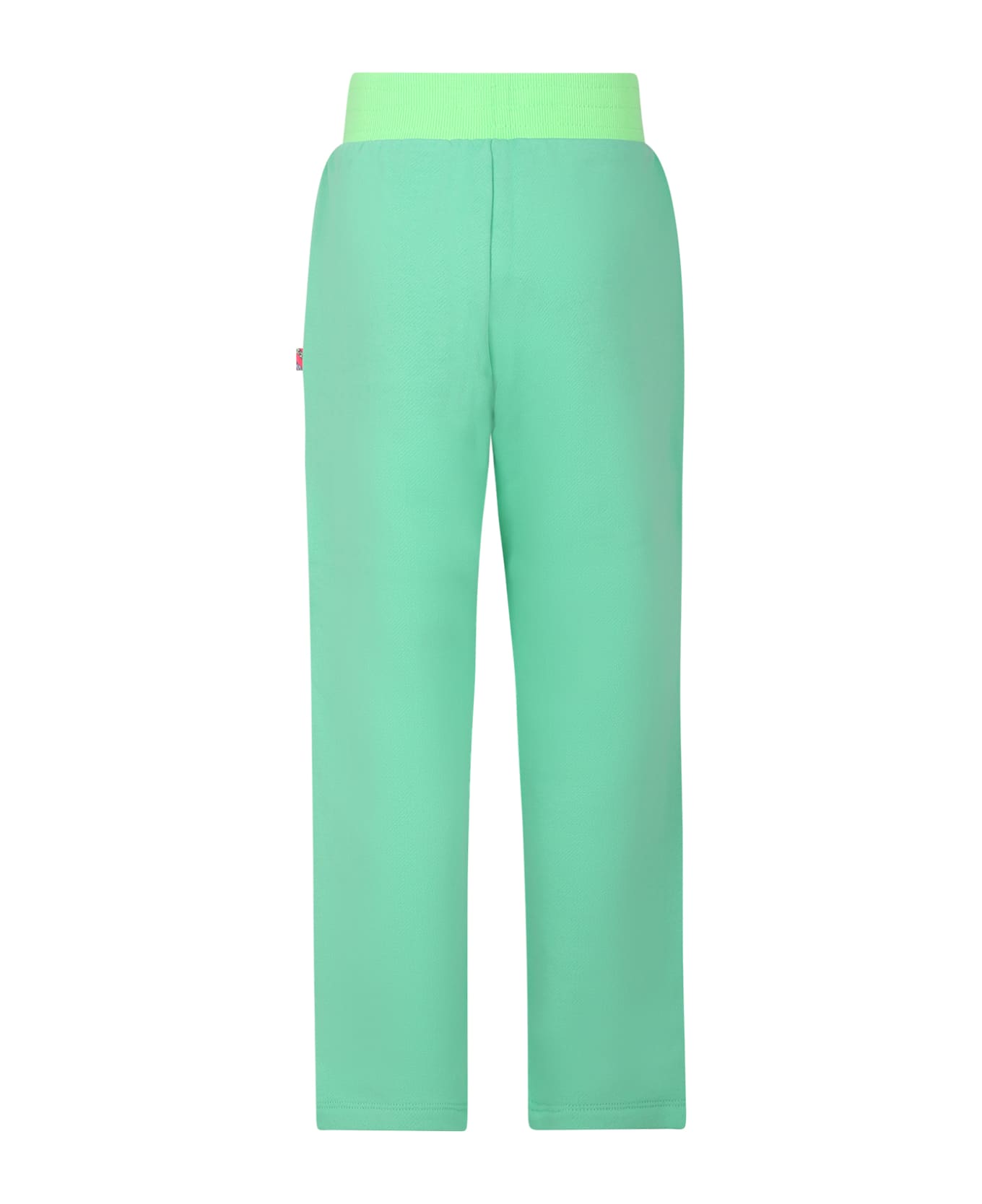 Billieblush Green Trousers For Girl With Logo - Green