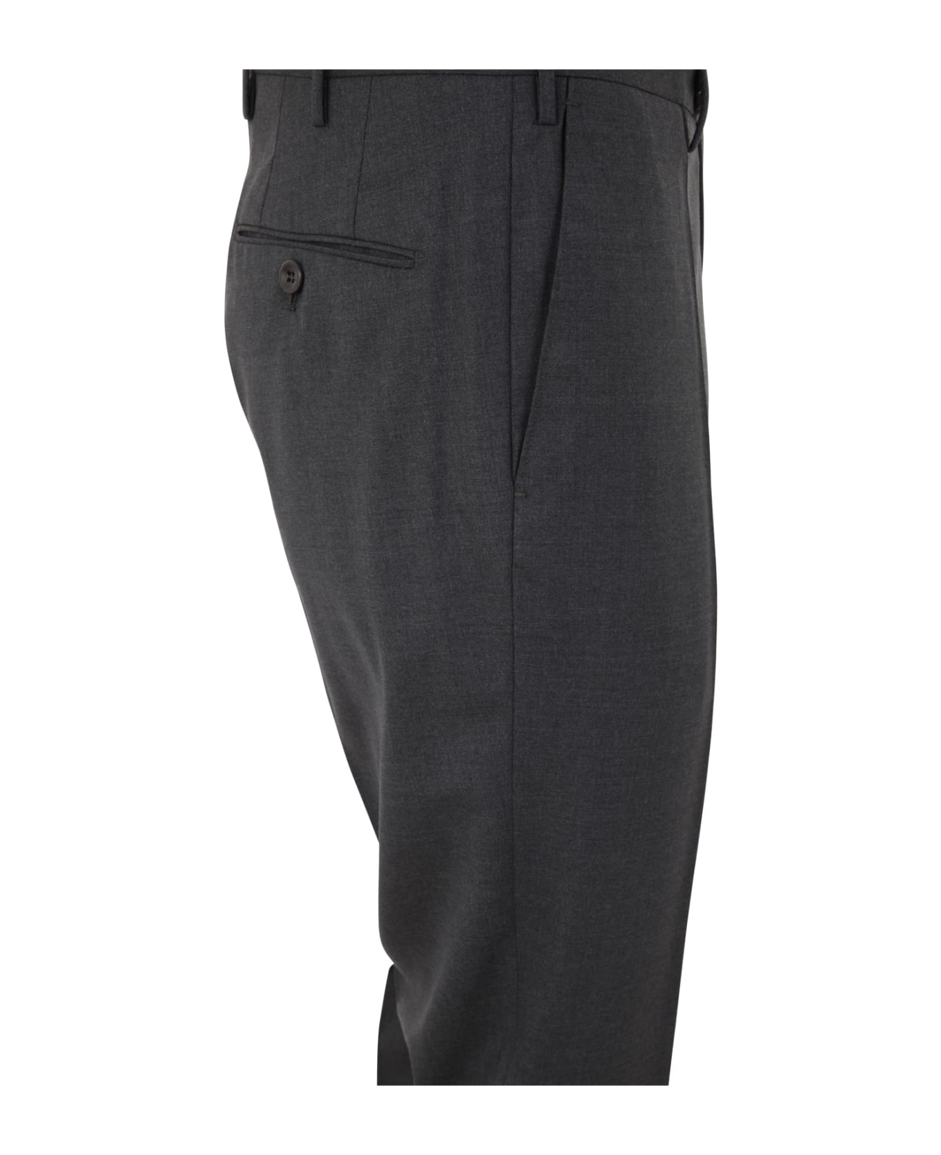 Incotex Venezia 1951 Tropical Wool 130`s Slim Fit Trousers - Medium Grey