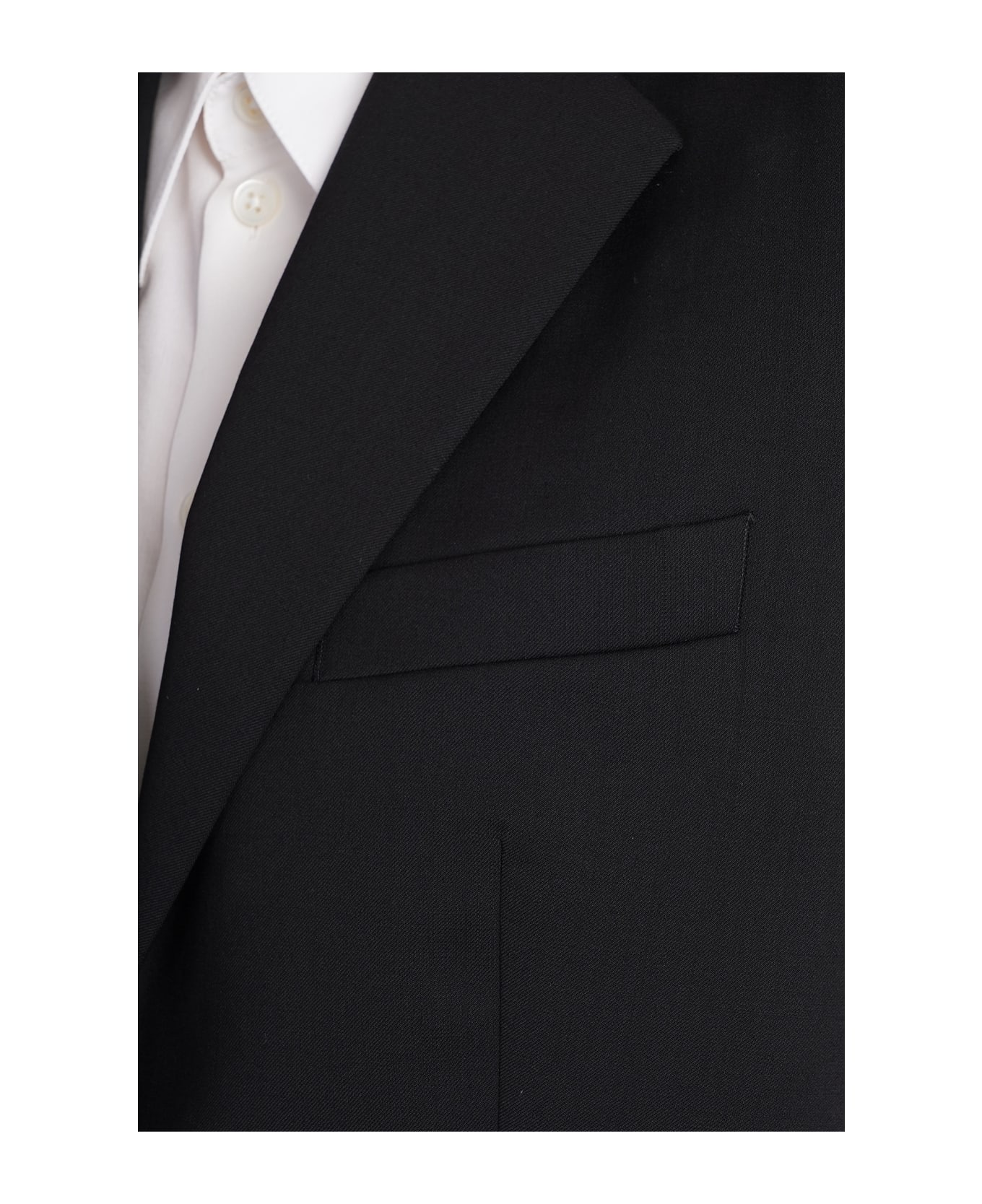 Helmut Lang Vest In Black Wool - black
