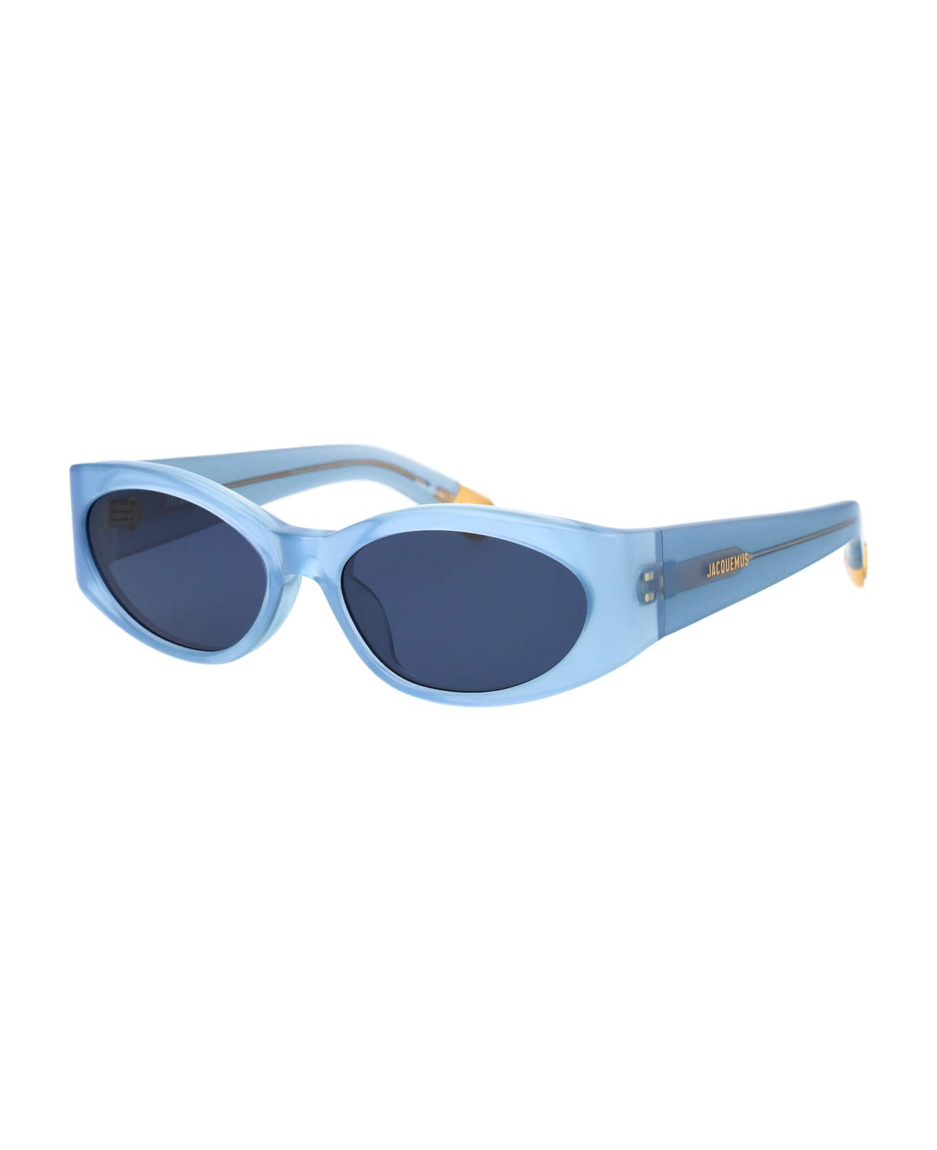 Jacquemus Ovalo Sunglasses - 05 BLUE PEARL/ YELLOW GOLD/ GREEN