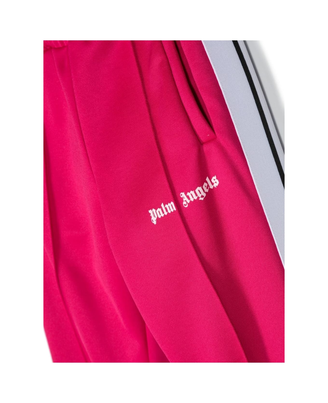 Palm Angels Fuchsia Track Trousers With Logo - Pink
