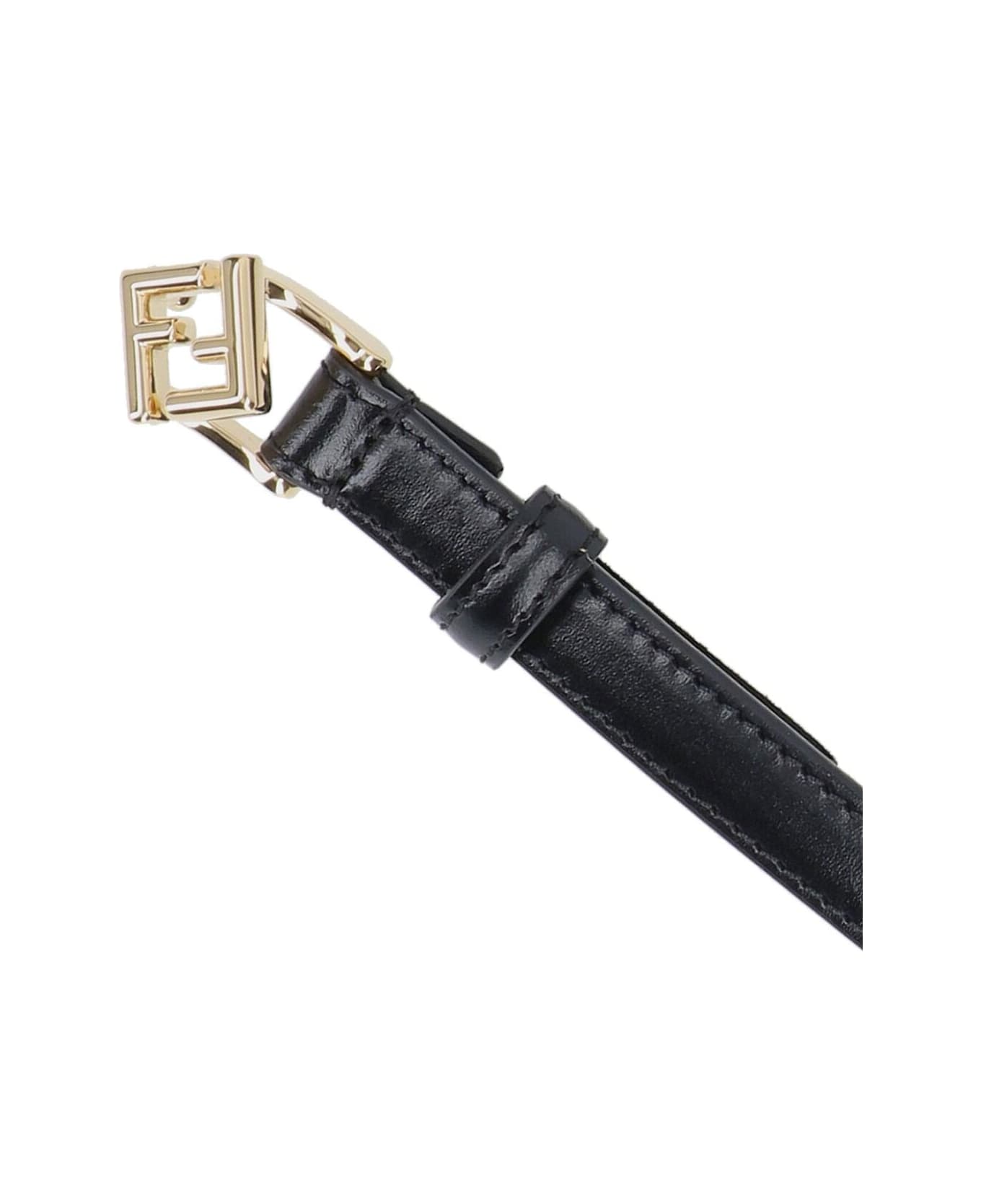 Fendi Thin Belt 'ff Diamonds' - Black
