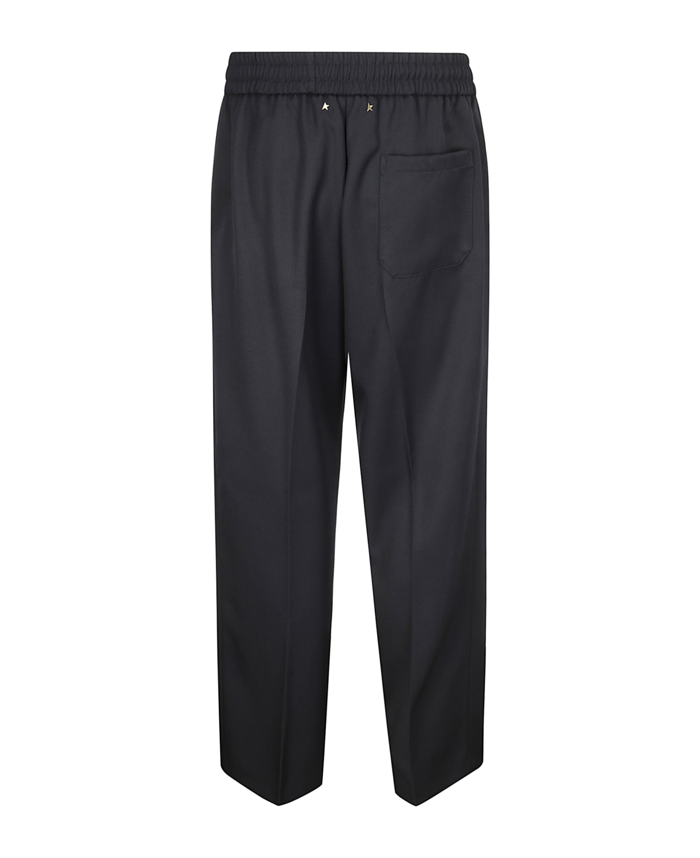 Golden Goose 'lennon' Navy Virgin Wool Blend Trousers - Blue