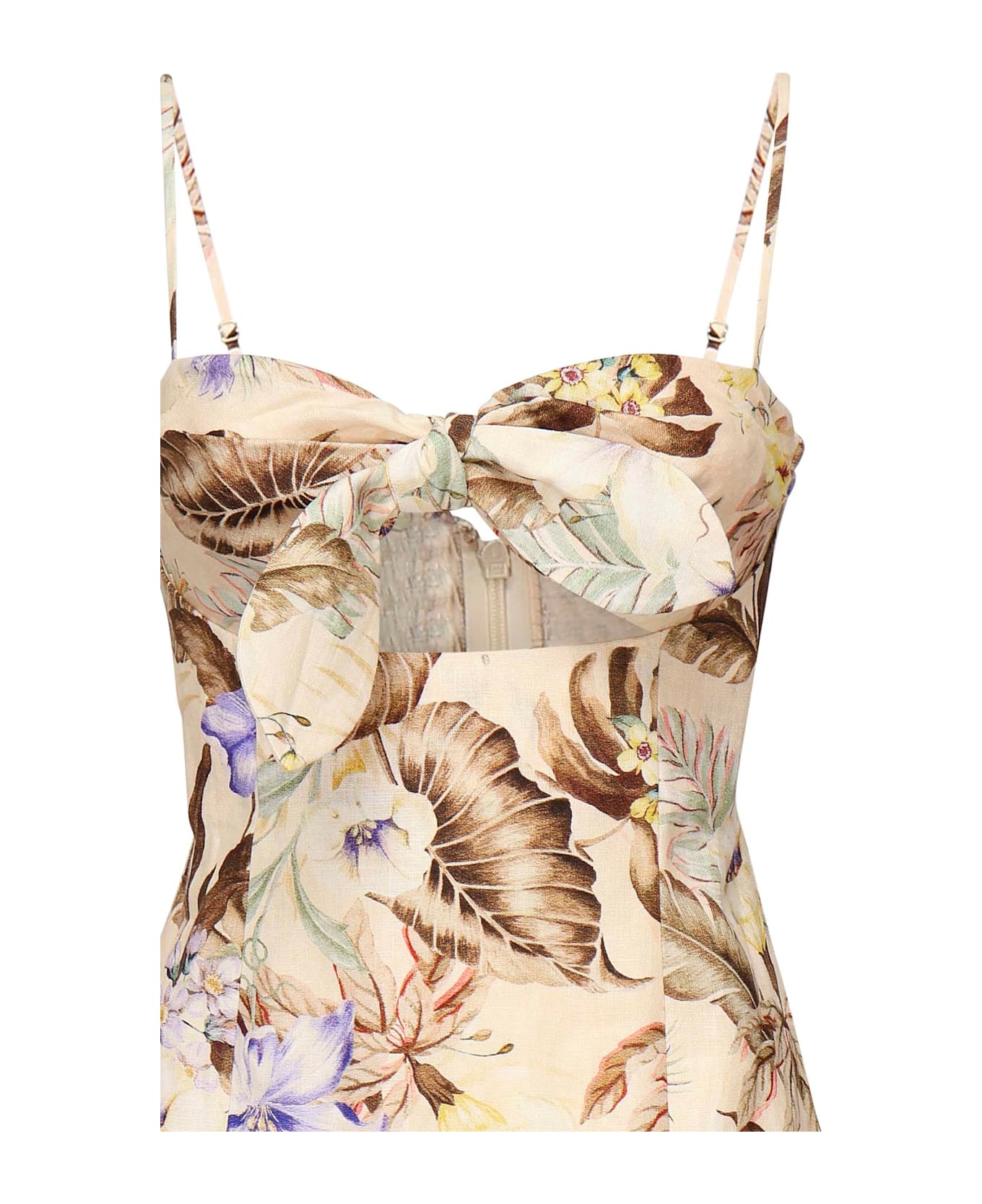 Zimmermann Coco Midi Dress - Cream Multi Floral