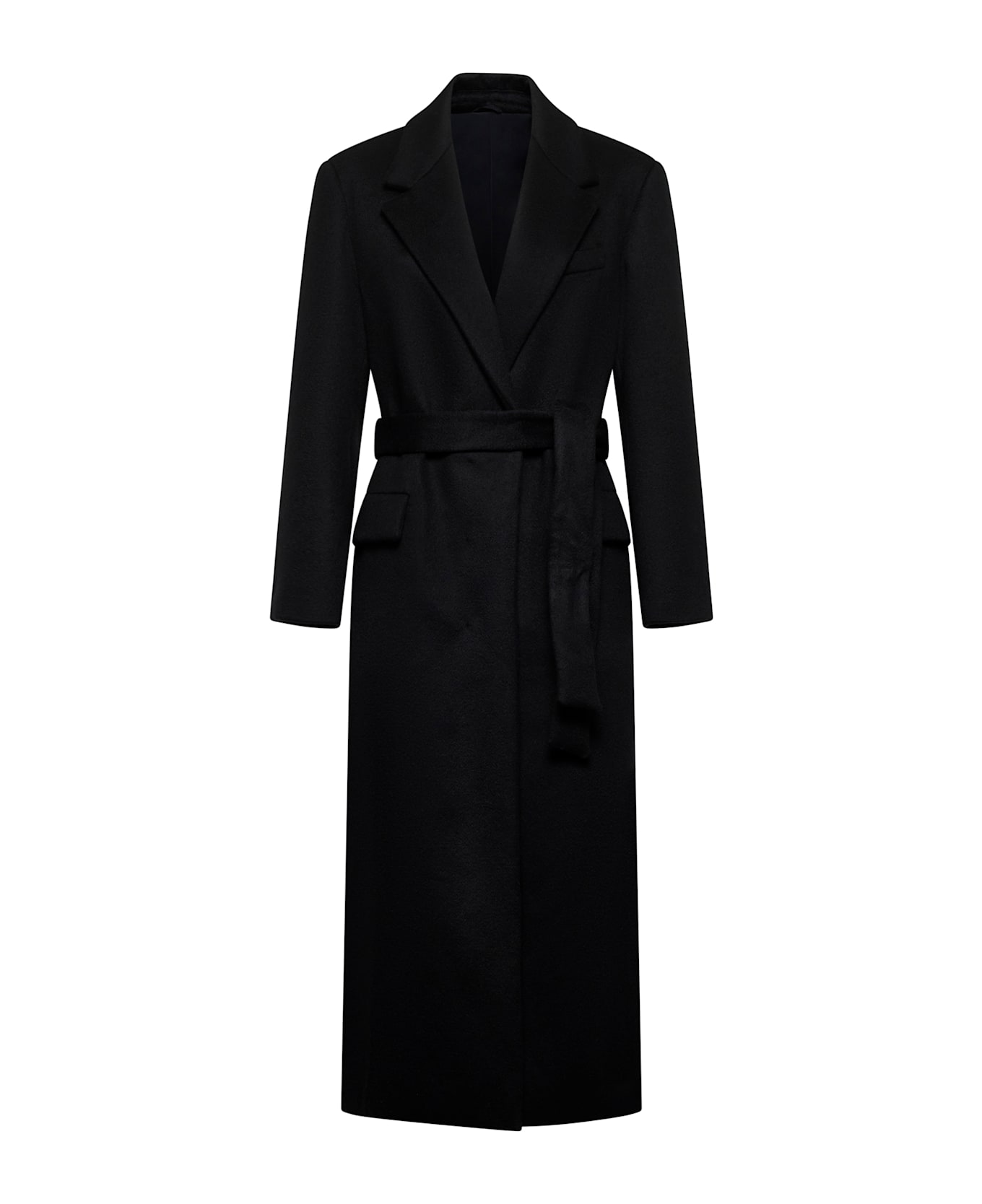 Brunello Cucinelli Long-sleeved Belted Trench Coat - Black