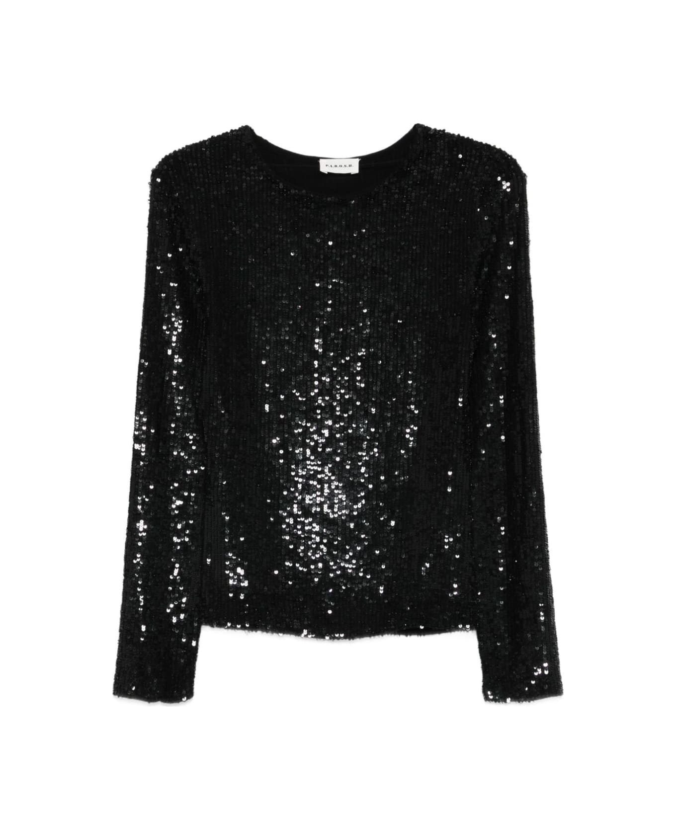 Parosh Sequined Top - Black