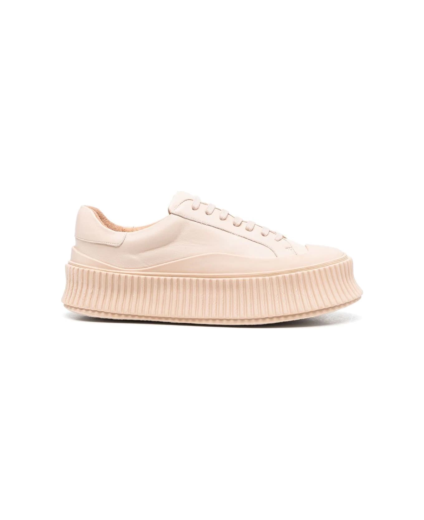 Jil Sander Bio Cotton Low Laced Sneakers - Light Pink