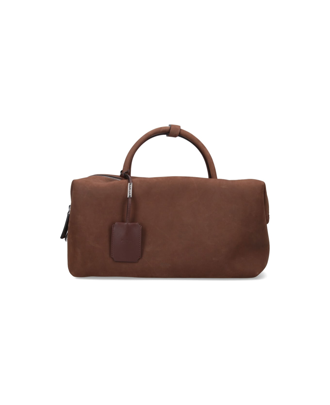 Max Mara Suede 'holdall' Medium Bag - Brown