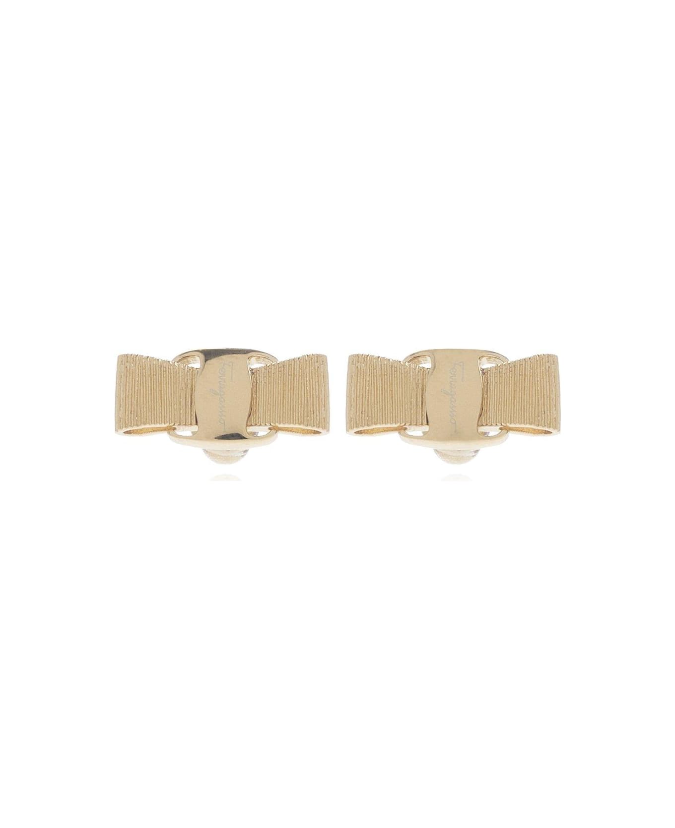 Ferragamo Vara Bow Detailed Earrings - GOLD