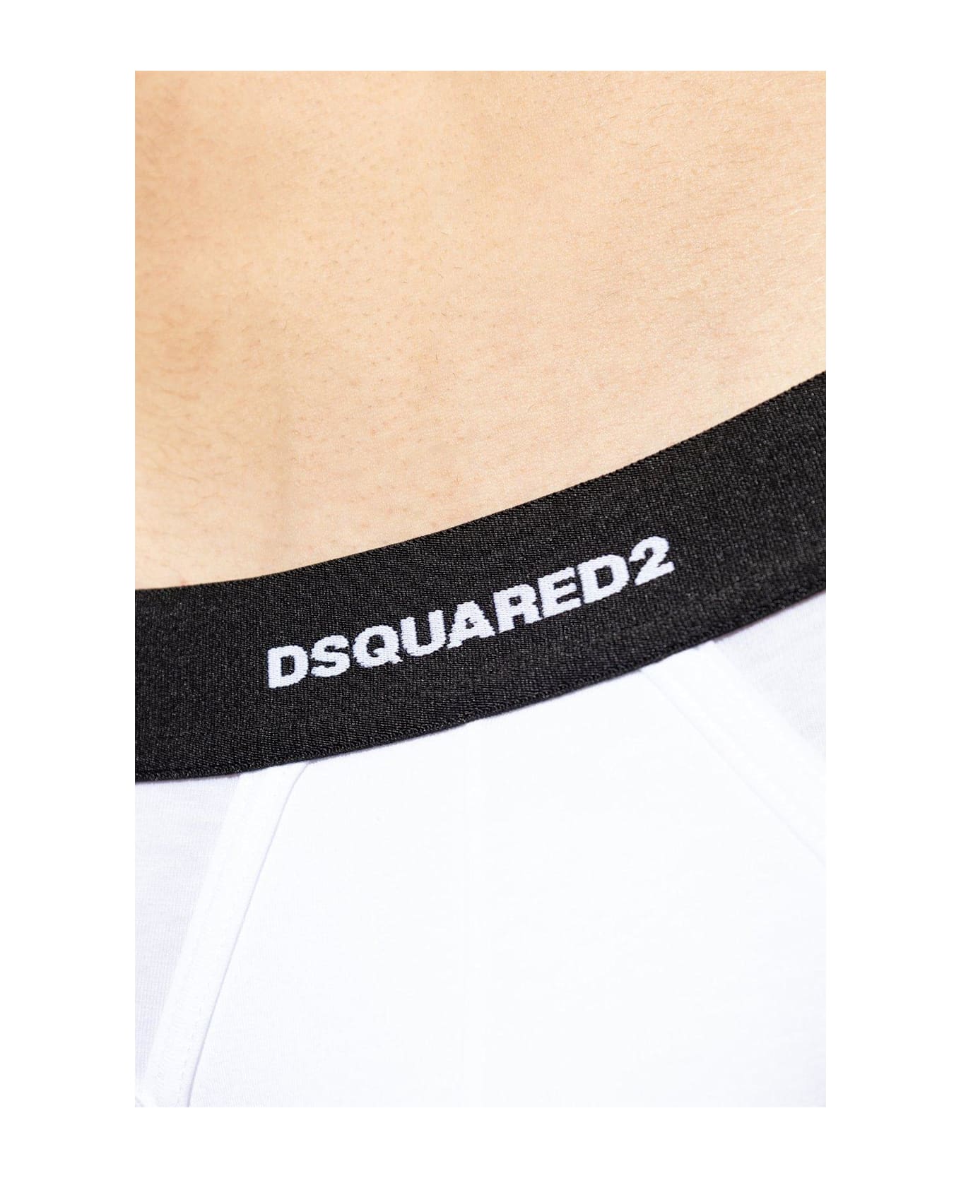 Dsquared2 Logo Waistband Two-pack Briefs - White