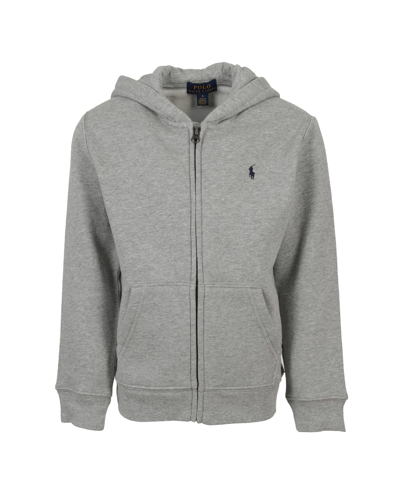 Polo Ralph Lauren Zip Con Cappuccio - Grey