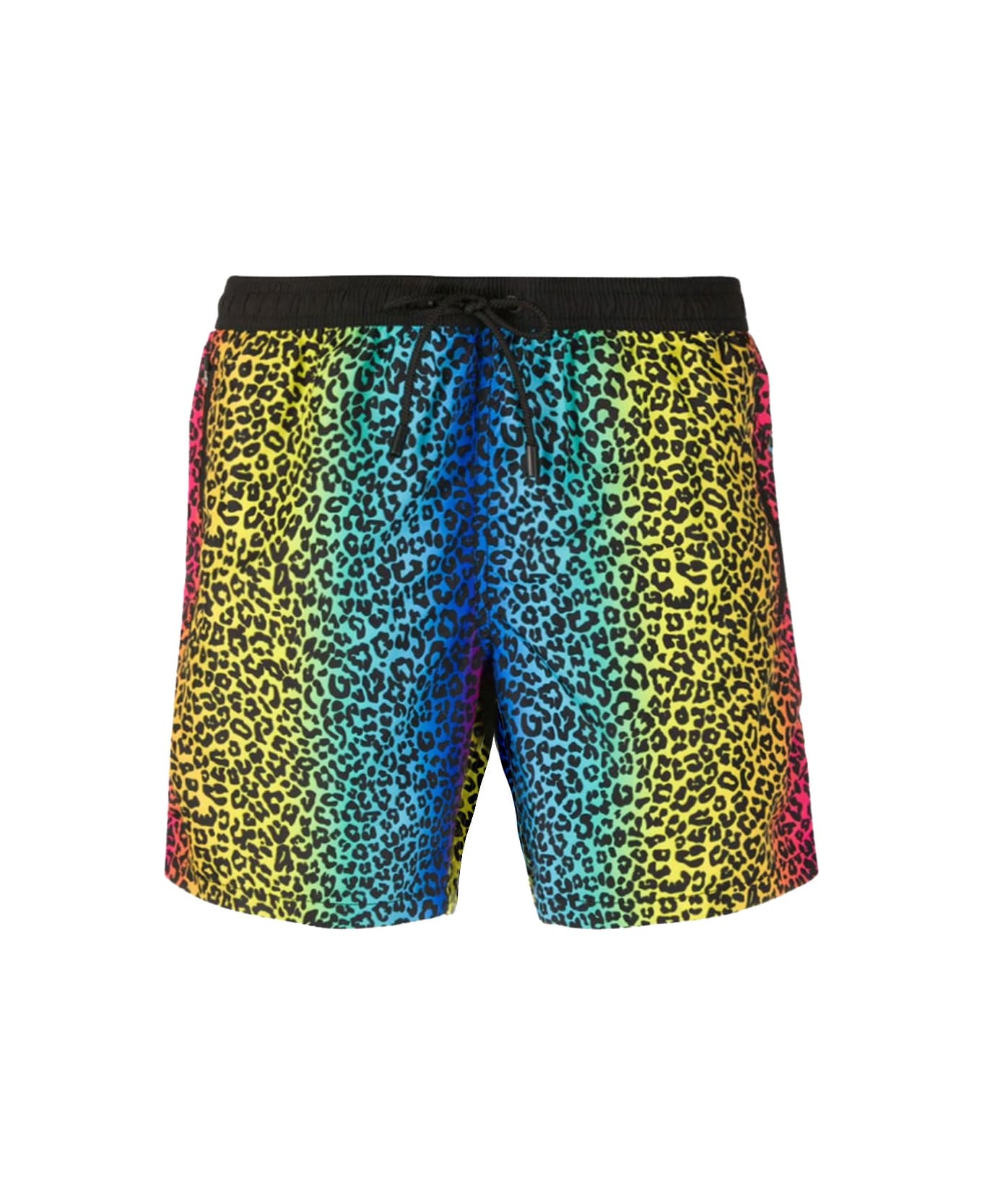 MC2 Saint Barth Animalier Rainbow Print Light Fabric Zipped Swim Shorts - MULTICOLOR