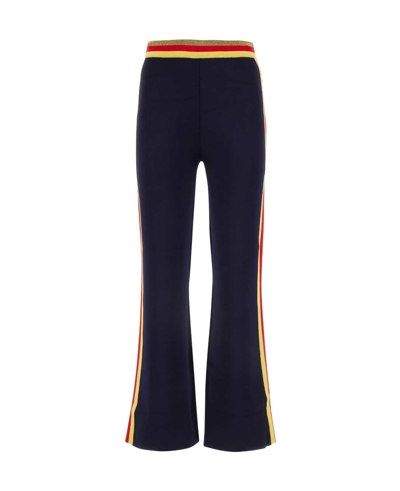 Paco Rabanne Multicolor Stretch Viscose Blend Joggers - NAVYGOLD ボトムス