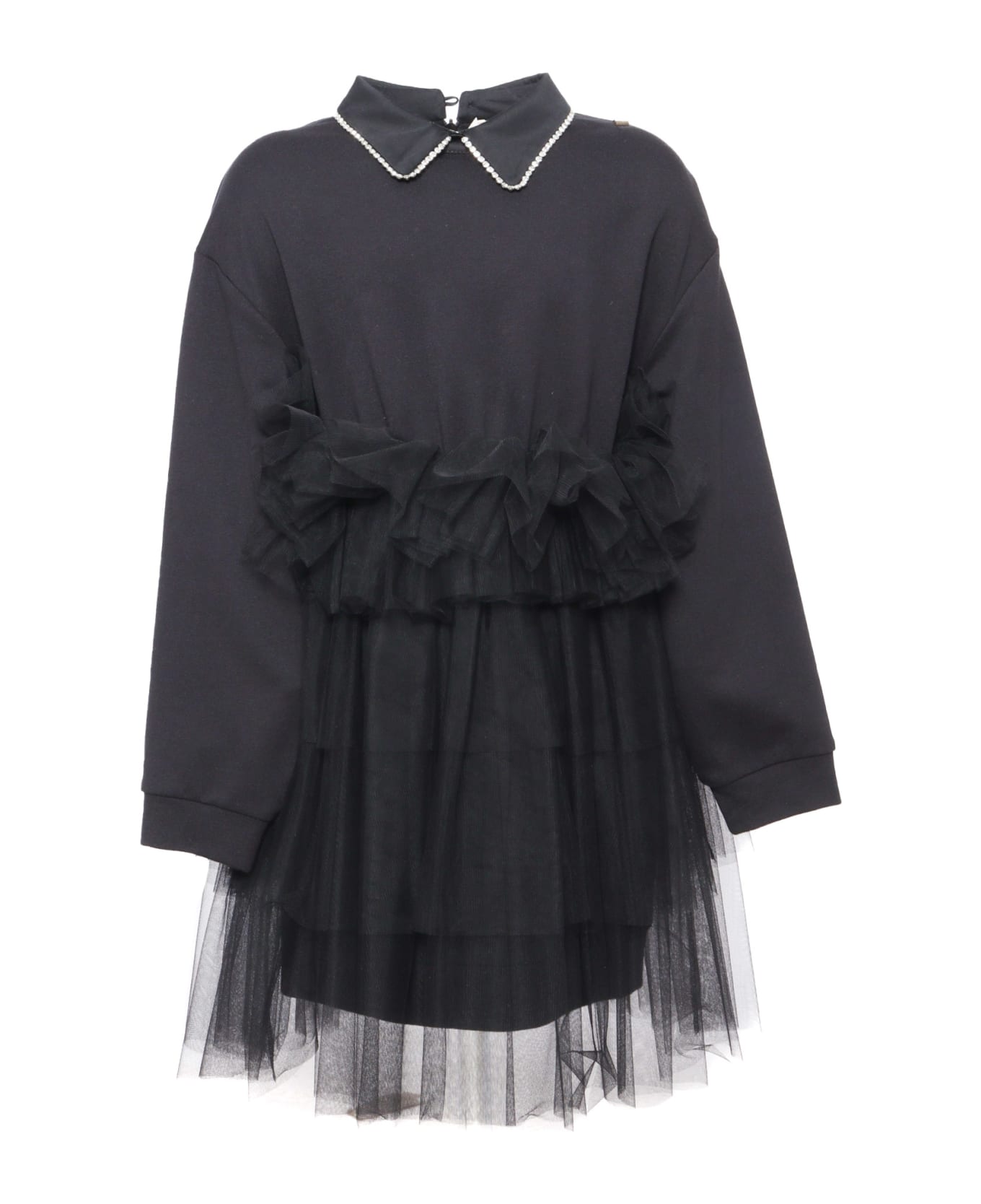 Elisabetta Franchi La Mia Bambina Jersey Dress - BLACK