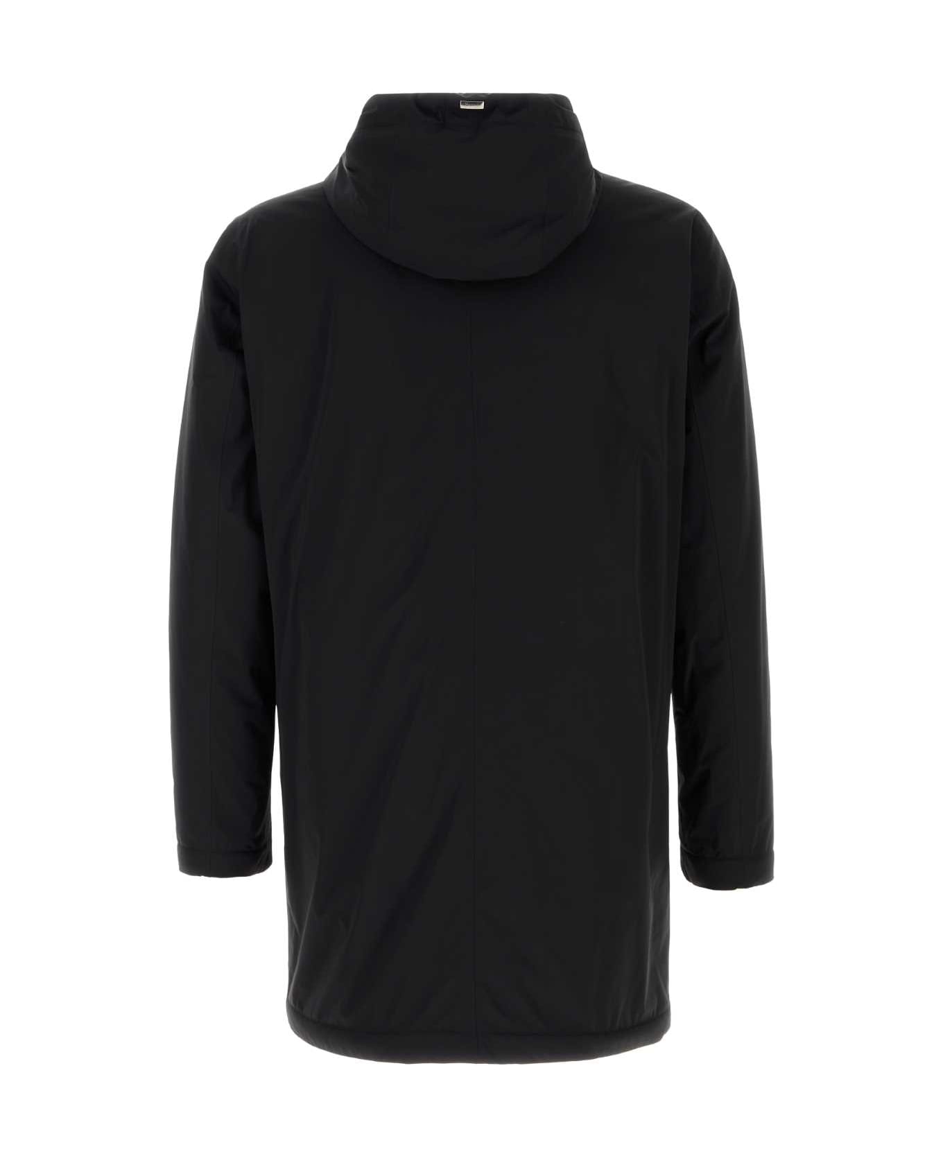 Herno Black Stretch Nylon Parka - NERO