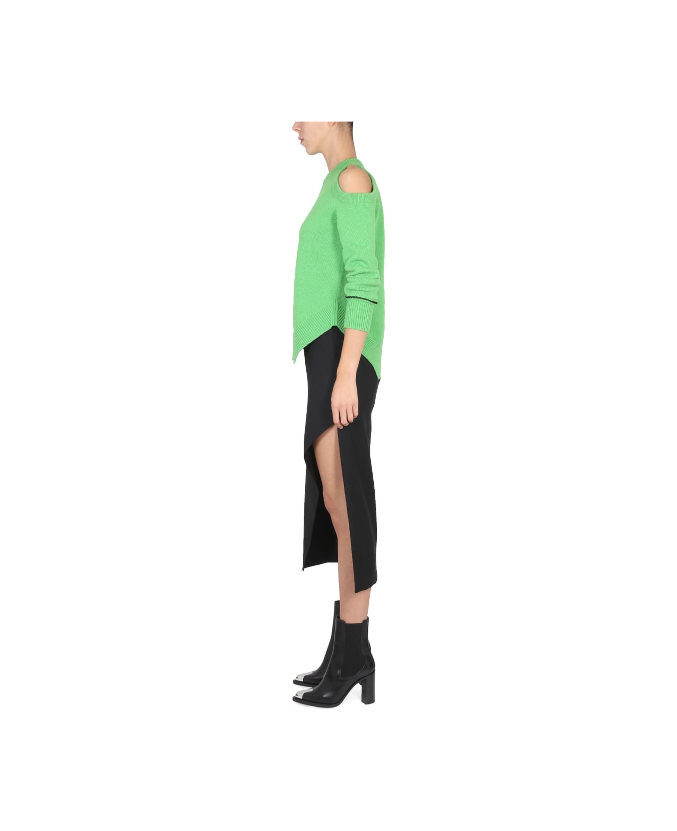 Alexander McQueen Wool And Mohair Skirt - BLACK スカート