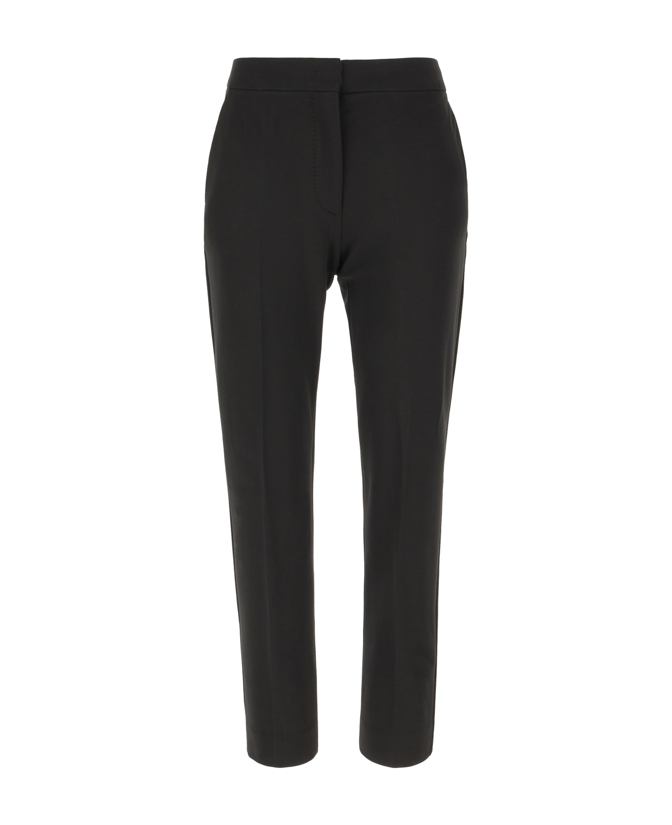 Max Mara Black Stretch Viscose Blend Pants - Nero