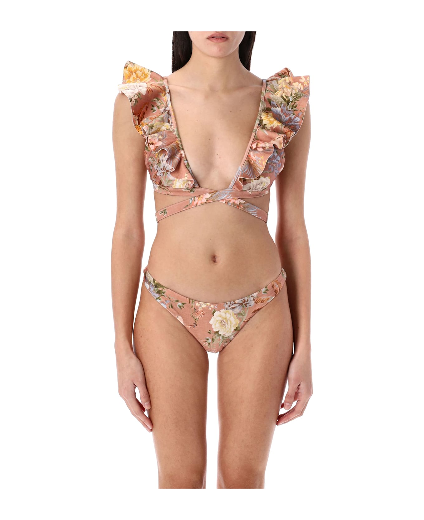 Zimmermann Tallow Swimsuit - Tropical Oasis Pink