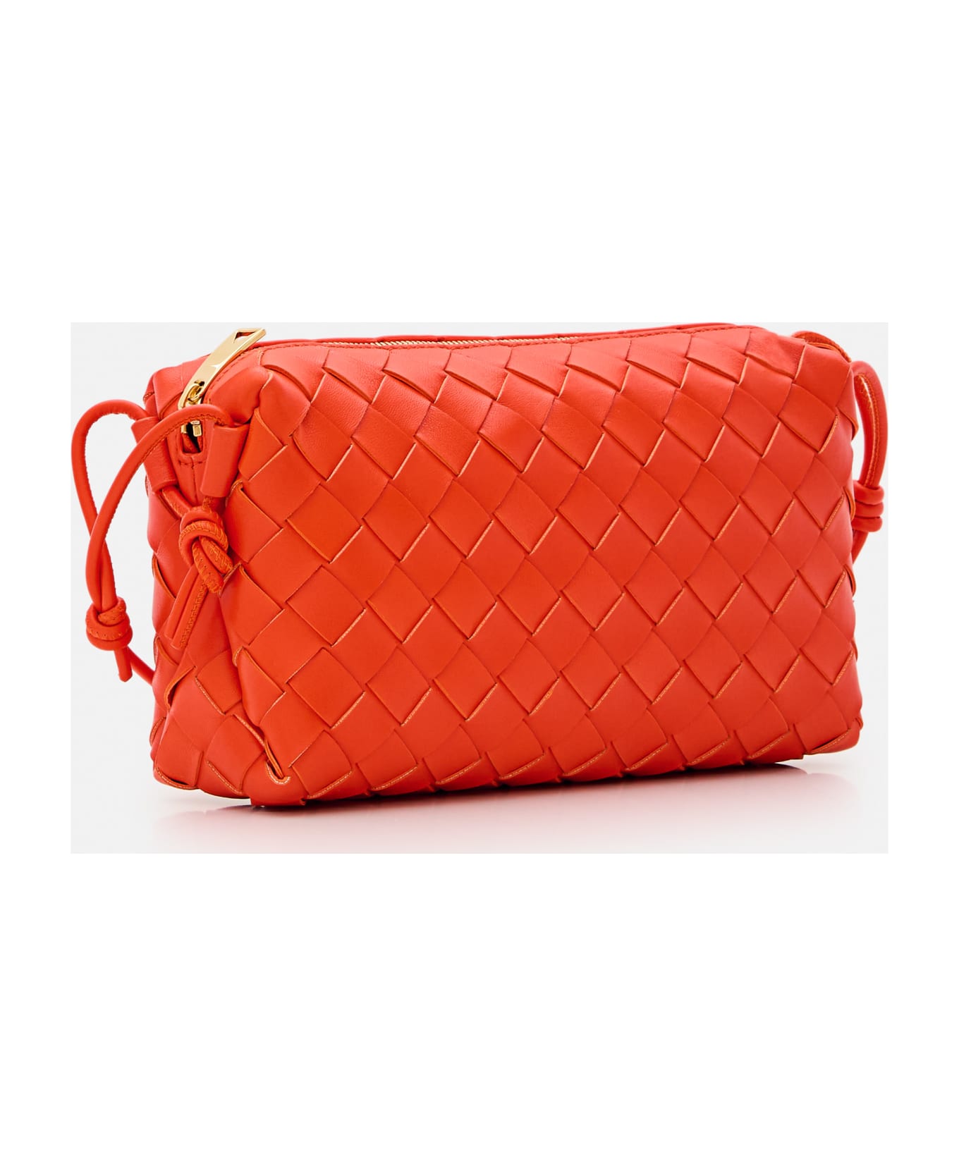 Bottega Veneta Loop Baguette Leather Shoulder Bag - Orange