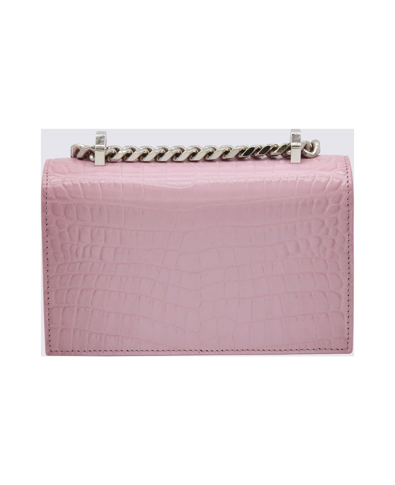 Alexander McQueen Pink Leather Jewelled Satchel Mini Shoulder Bag - Pink