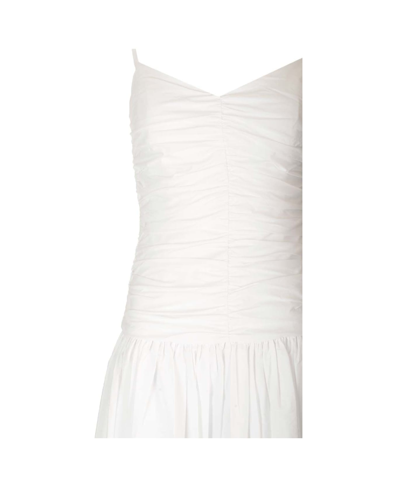 MATTEAU Gathered Low-waisted Dress - White