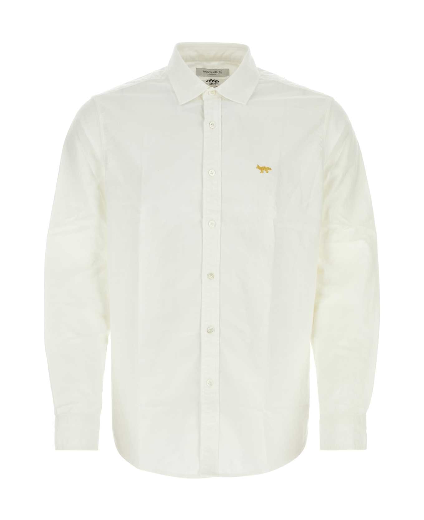 Junya Watanabe White Poplin Junya Watanabe X Maison Kitsune Shirt - WHITE