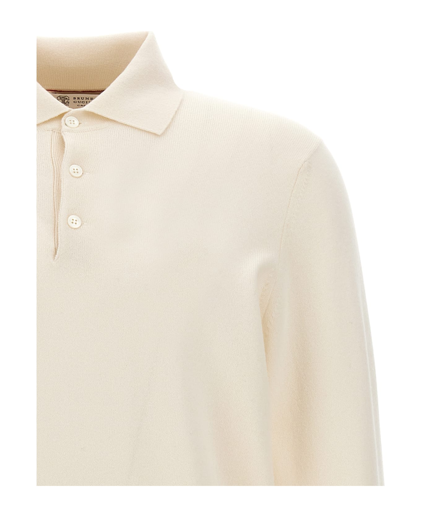 Brunello Cucinelli Cachemire Polo Shirt - White