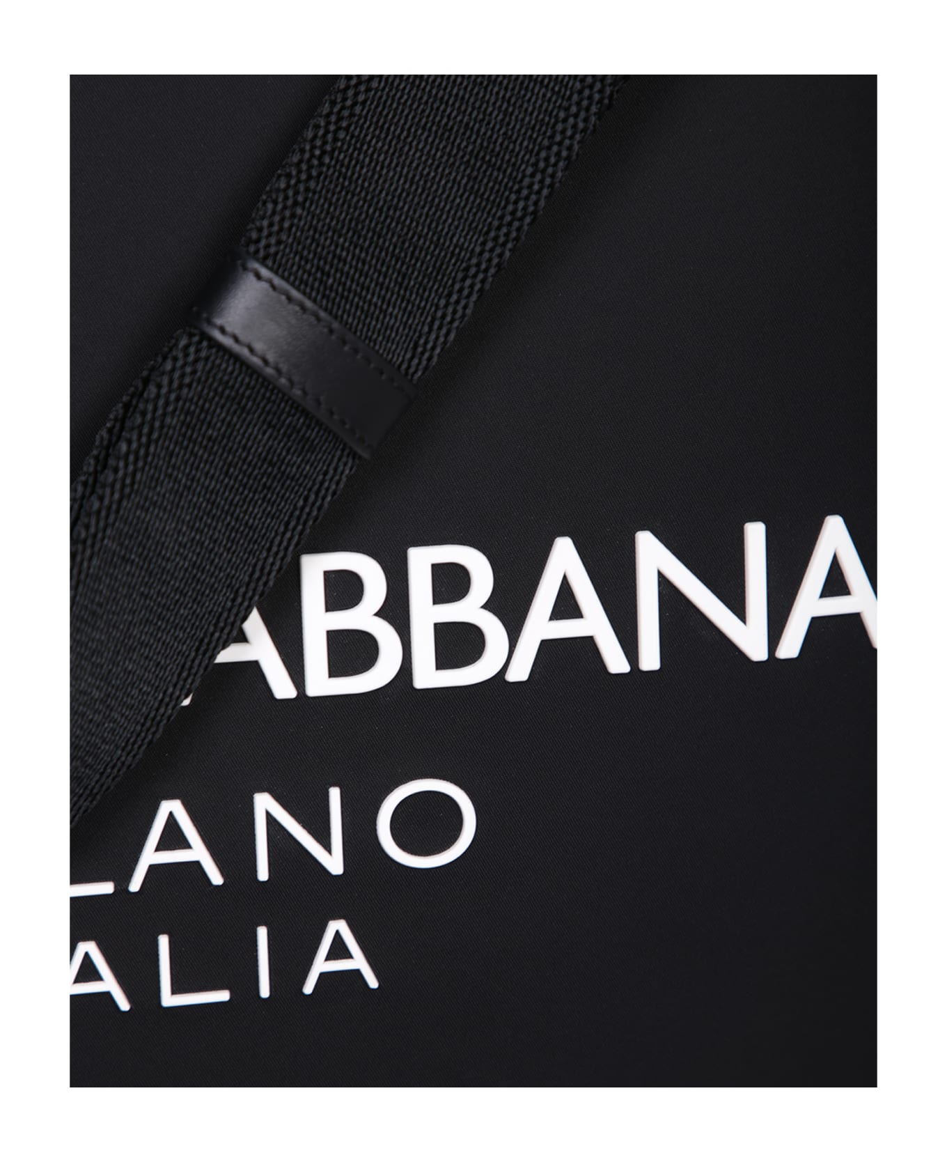 Dolce & Gabbana Rubberized Logo Shopping Bag - Black
