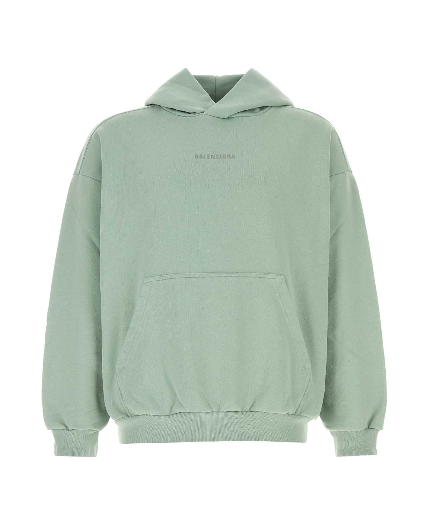 Balenciaga Mint Green Cotton Sweatshirt - SAGE GREEN