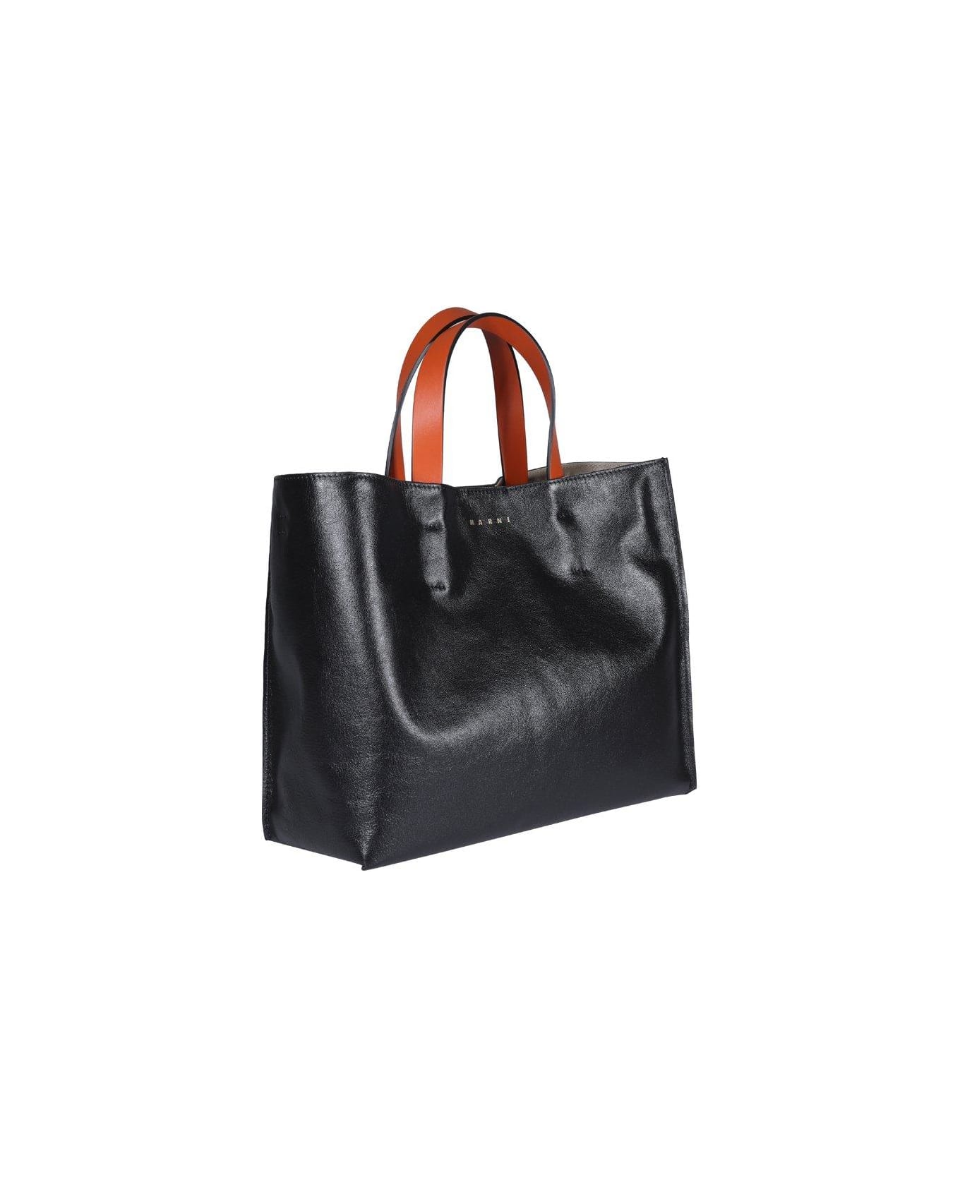 Marni Two-toned Tote Bag - Black/mosstone/tile