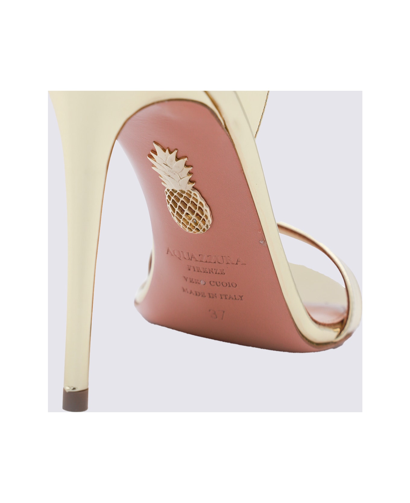 Aquazzura Gold Sandals - SOFT GOLD
